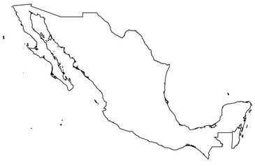 Outline of the map of Belize, Mexico