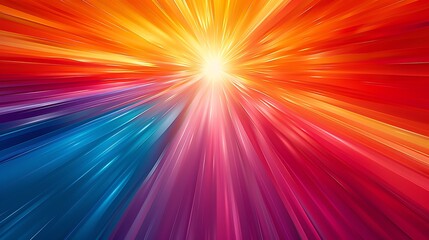Obraz premium Visualize the powerful impact of a radial burst, with lines radiating in all directions from a single focal point.