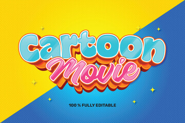 3D Cartoon movie Text Effect