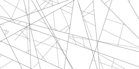 Black and white abstract random chaotic liens background. Geometric lines with banner design Transparent PNG available Abstract grey and silver random.	
