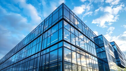 Contemporary Commercial Building Complex. Concept Architectural Design, Modern Infrastructure, Sustainable Features, Functional Spaces, Urban Development