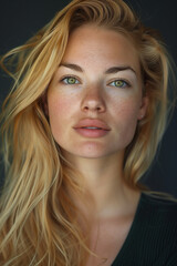 Fototapeta premium Radiant young blonde female face