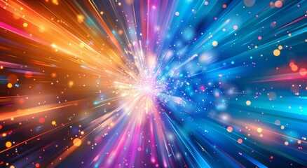 Fototapeta premium Abstract colorful speed background with lines in shape of track turn. Geometric and dynamic, trendy layout for racing club or sport