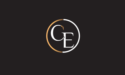 CE, EC, C, E Abstract Letters Logo Monogram