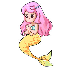 Mermaid illustration design 