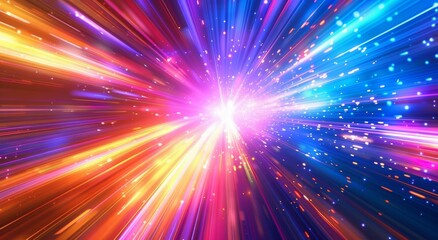 Naklejka premium Abstract colorful speed background with lines in shape of track turn. Geometric and dynamic, trendy layout for racing club or sport