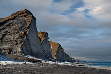 Russia, the Far East, the Kuril Islands. One of the main attractions of Iturup Island is the...