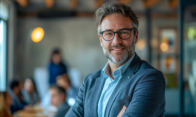 Mature Businessman with a Confident Smile