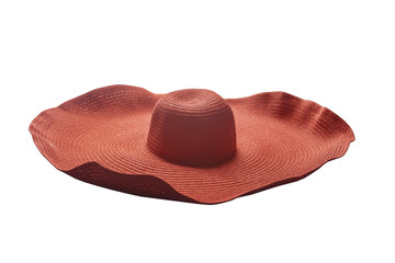 red straw hat isolated transparent png