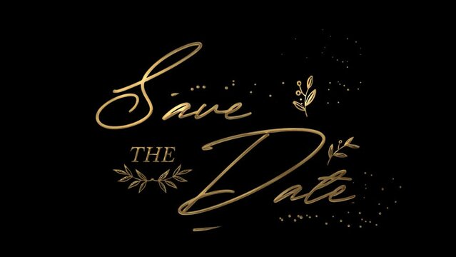 Save The Date Text Animation