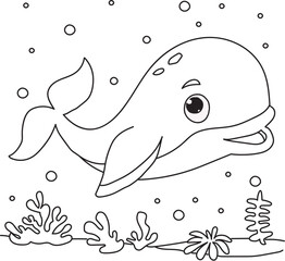 OUTLINE ANIMAL DOLPHIN.eps