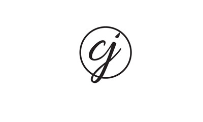  CJ, JC, C, J Abstract Letters Logo Monogram