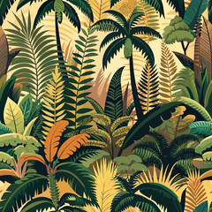 illustration of tropical forest