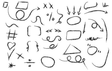 Charcoal pencil hand drawing