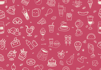 Drinks, coffee, tea, mulled wine illustration, vector