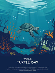 World Turtle Day background.