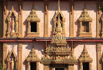 Pagoda in Wat Chalong or Chaitharam Temple, phuket