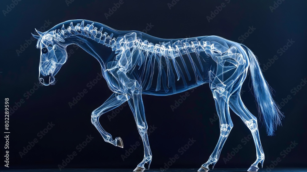 Wall mural horse in x-ray