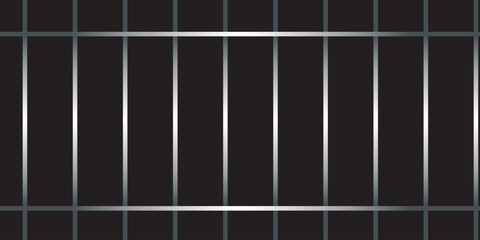 Prison bars realistic metal white background.