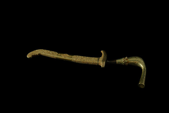 A beautiful and ornate traditional Acehnese weapon. The Rencong is a traditional weapon originating from Aceh