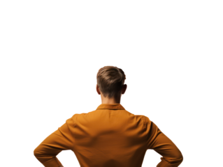 Thinking man from the back