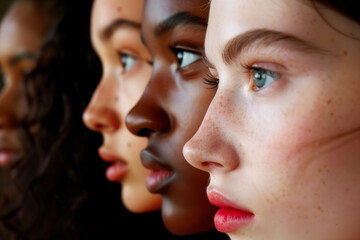 Obraz premium group portrait of different model girls