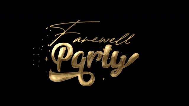 Farewell Party Text Animation