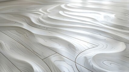 Closeup of white hardwood flooring with swirl pattern resembling landscape. Concept Interior Design, Flooring Inspiration, Swirl Pattern, White Hardwood, Landscape-inspired
