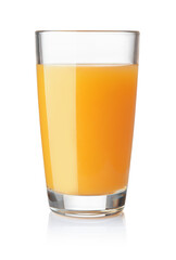 Front view of orange juice glass