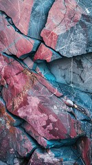 Fototapeta premium Vivid Contrast in Pink and Blue Natural Marble Texture