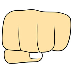 fist illustration hand drawn isolated vector	