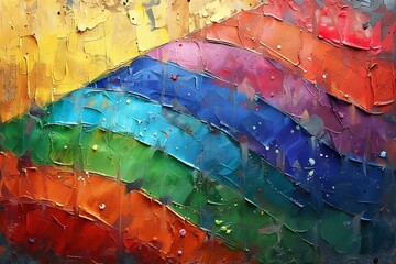 Painting close up of abstract colorful acrylic painting on canvas,  Fragment of artwork - obrazy, fototapety, plakaty