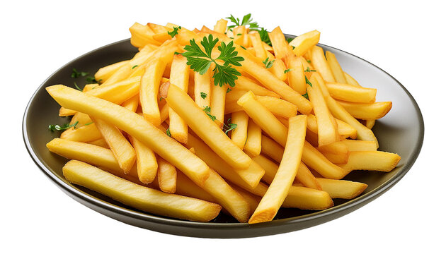 Delicious Belgian frites served on a plate