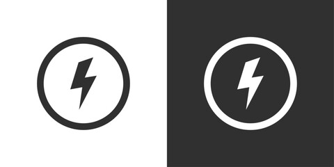 Lightning thunderbolt electric sign icon vector illustration design