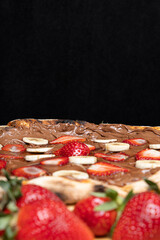 Chocolate Bliss: Temptation on Pizza with Fresh Strawberries! The Taste of Sweet Celebration - an Irresistible Delicacy that Will Enchant You!