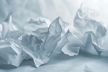 crumpled paper with an emphasis on texture and light play