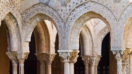 interior of the cathedral of monreale, sicily