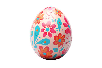 a painted egg with flowers