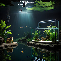 aquarium with fishes