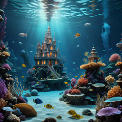 coral reef and fishes