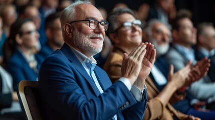 Gentleman Applauding at Conference