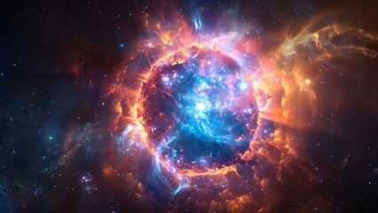 Scientists observe dark matter in supernova event unlocking cosmic secrets. Concept Astronomy, Dark Matter, Supernova Event, Scientific Discoveries, Cosmic Secrets