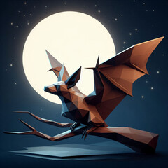 bat in low poly
