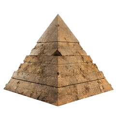 pyramid of cubes isolated