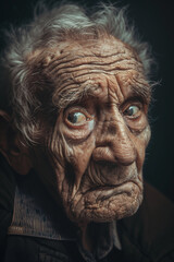 Elderly male with a timeworn appearance