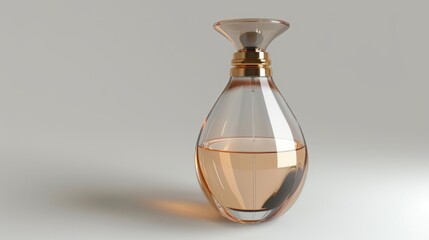 Luxurious Gold and Glass Perfume Bottle