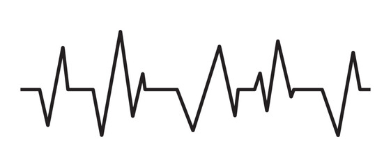 Heart beat line icon. EKG heart beat line, vector. Heartbeat pulse vector. EKG heart beat line, vector. Vector illustration.
