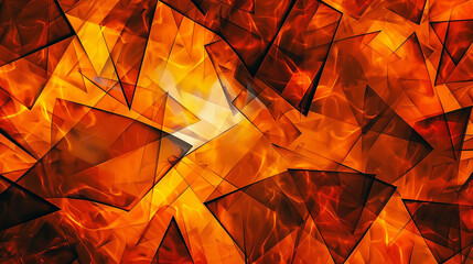 Diamond shapes in orange and black geometric abstract background, Halloween