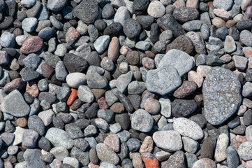 abstract image of stones from the ground of Kusamba beach in Bali Indonesia