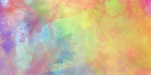 Watercolor background of colorful sky.  Modern artistic pattern. Creative artwork. Colorful texture. Abstract colorful texture background.